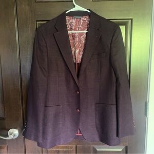 Dark Purple Men Nautica Suit Jacket Blazer -38R